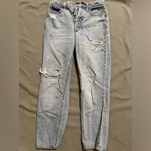 Light wash straight leg jeans